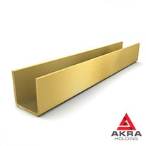 Латунный профиль П-образный ЛС59-1 20х95х1 мм декоративный