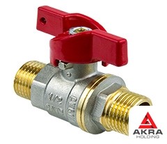 Кран никелированный шаровой