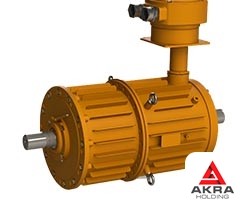 Explosion-proof mine motor VRA180S2 180x22x3000 foot mount