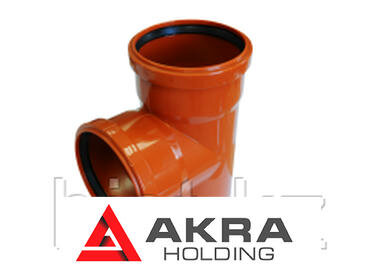 Тройник канализационный 110х110/90 оранжевый