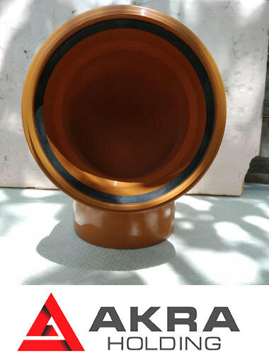 Отвод канализационный 110х90 оранжевый ПП