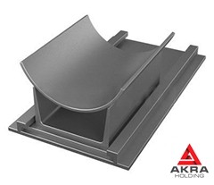 Приварные скользящие-направляющие опоры 1020x470x558x640x94,3 AISI-304 СТО 79814898 129-2009