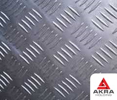 Лист рифлёный нержавеющий чечевица 13х1000х2000 мм 03Х17Н14М3 ГОСТ 8568-77