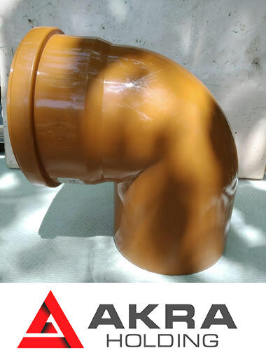 Отвод канализационный 160х90 оранжевый ПП