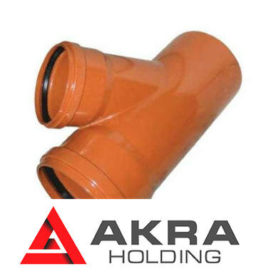 Тройник канализационный 160х110/45 оранжевый