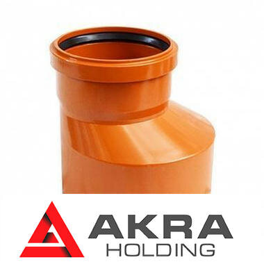 Переход эксцентрический канализационный д160/110 ОРАНЖ