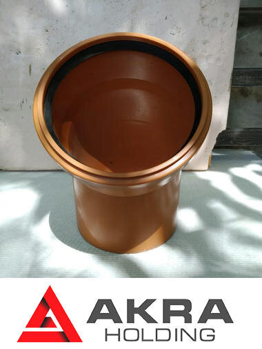 Отвод канализационный 160х15 оранжевый ПП