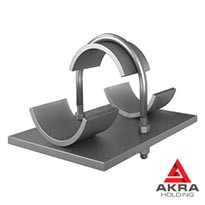 Опора без изоляции с направляющим хомутом 45x250x10x0,28 AISI-304 Л8-510.000