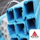 Polypropylene square pipe 35x35x5000 mm GOST R 52134-2003 color - blue