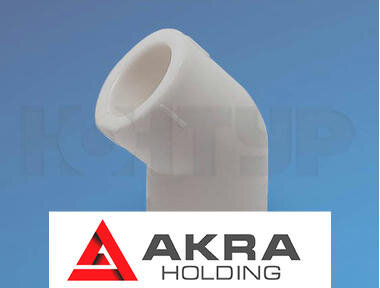 Угольник для полипролиленовых труб, полуотвод D40/45гр. PPR