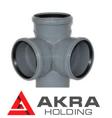 Крестовина двухплоскостная канализационная 110х110х110/90 ПП