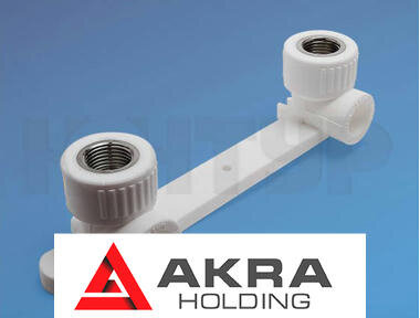 Угольник для полипролиленовых труб двойной комб. с крепл. ПП ВР D20-1/2х2 PPR