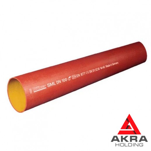 Чугунная безраструбная труба SML 125мм